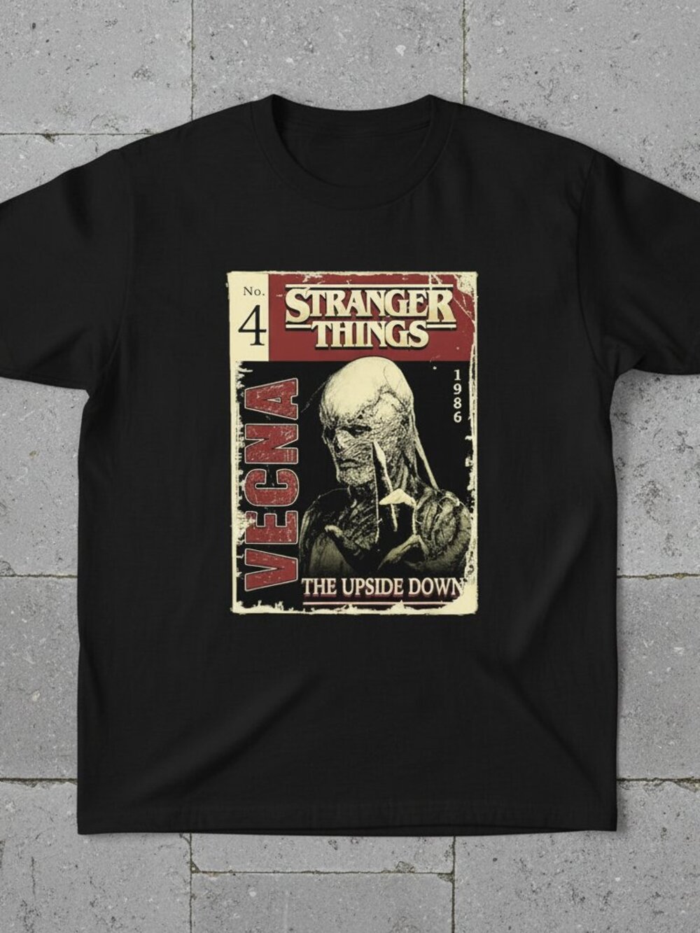 Stranger Things Vecna Comic Cover Graphic Tee Upside Down Shirt